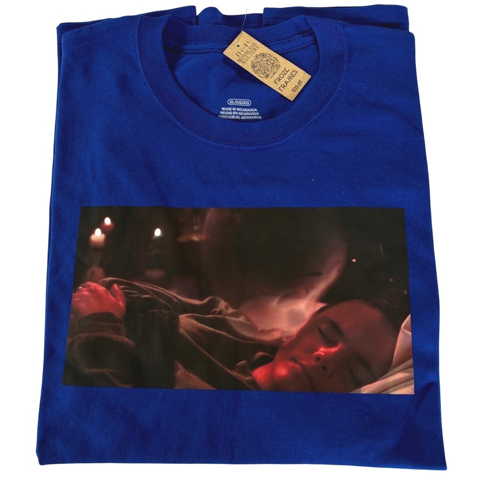 Kasper the Friendly Ghost Froze Frames Movie Graphic‎ Blue T-Shirt Mens XL New